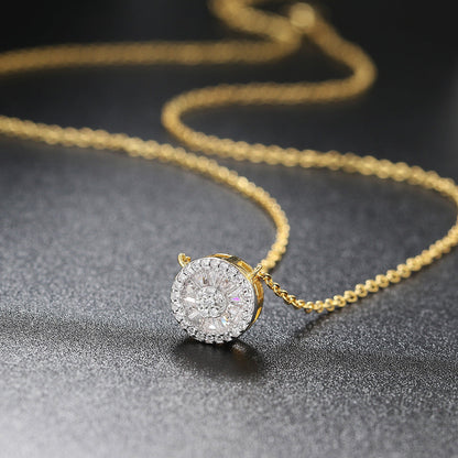 Anne-Marie Round Crystal Gold Necklace