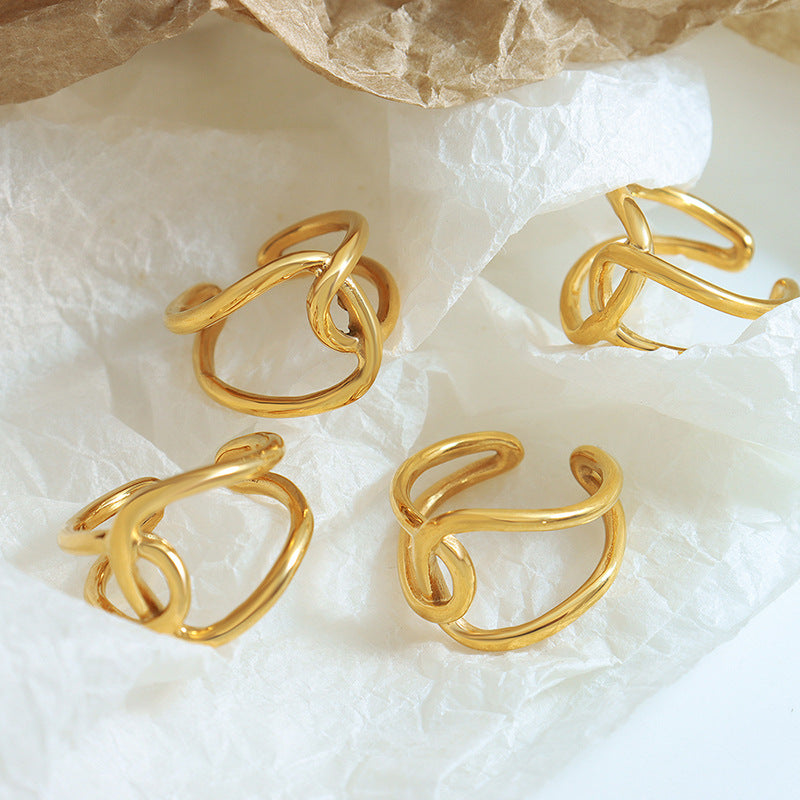 Alina Golden Knot Ring